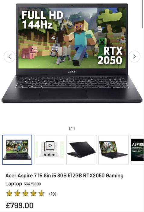 Laptop Acer gaming