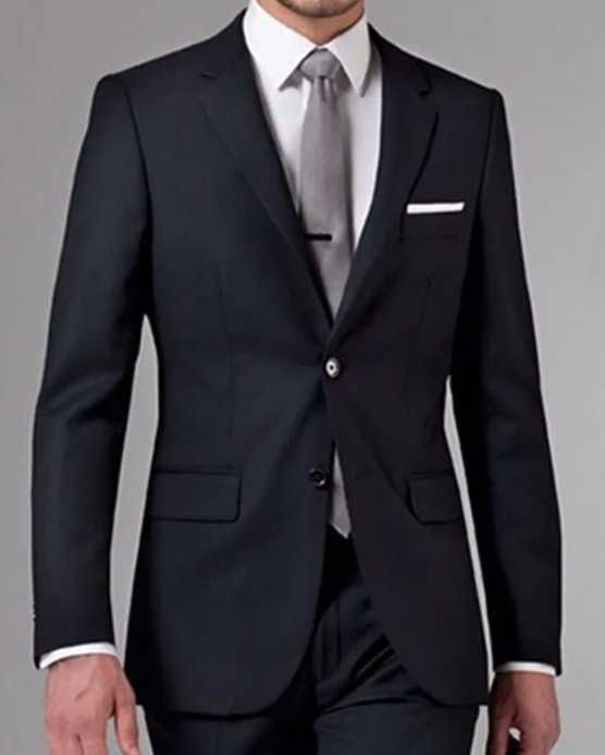 Чёрный шерстяной пиджак размер 54 drop 6