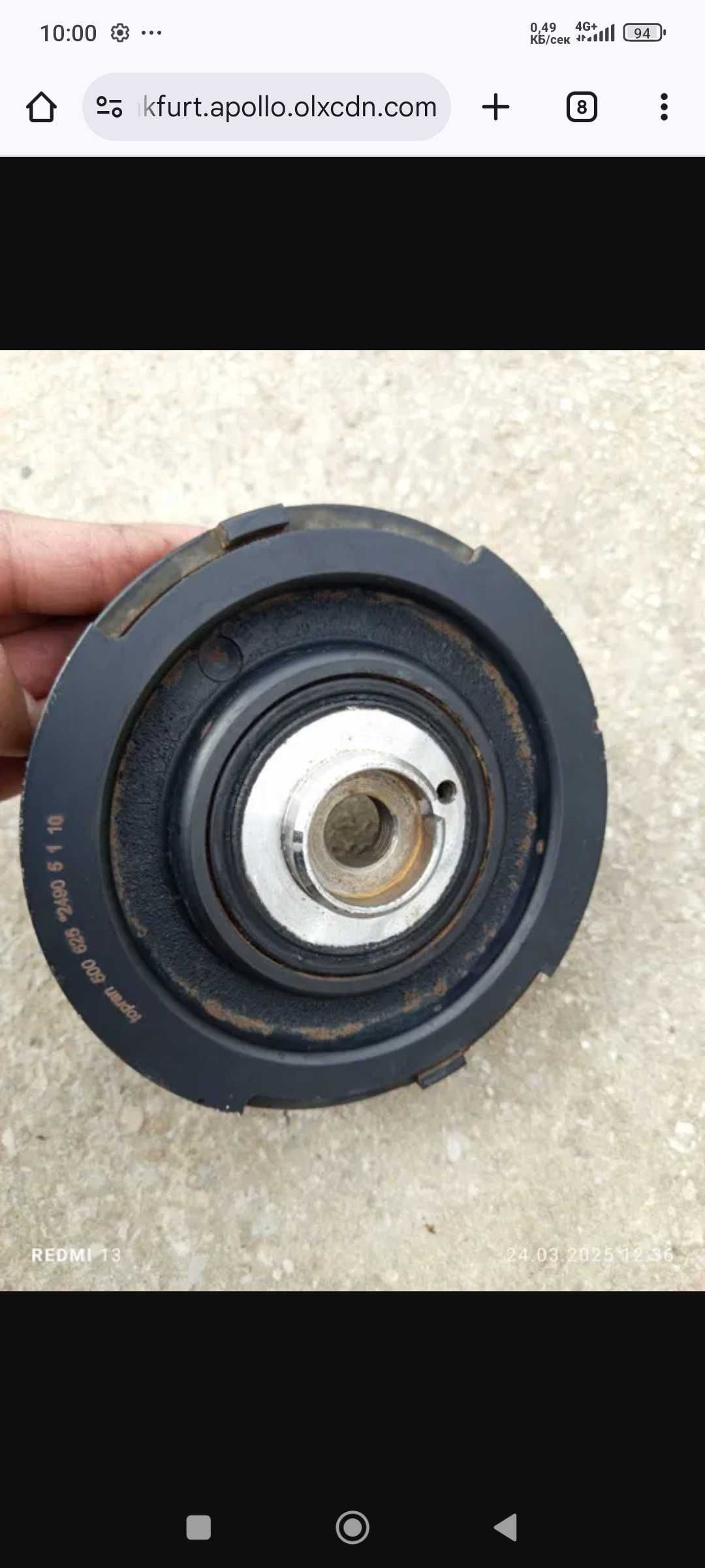 Демпферна шайба BMW E46 136hp M47D20 Topran