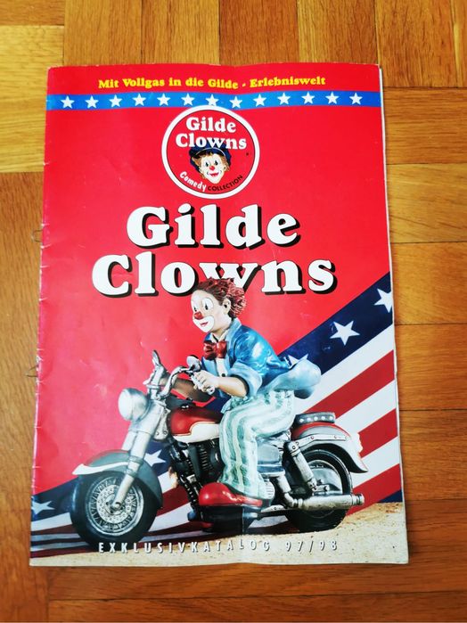 Антикварена статуетка фигура пластика на клуон палячо шут Gilde clowns