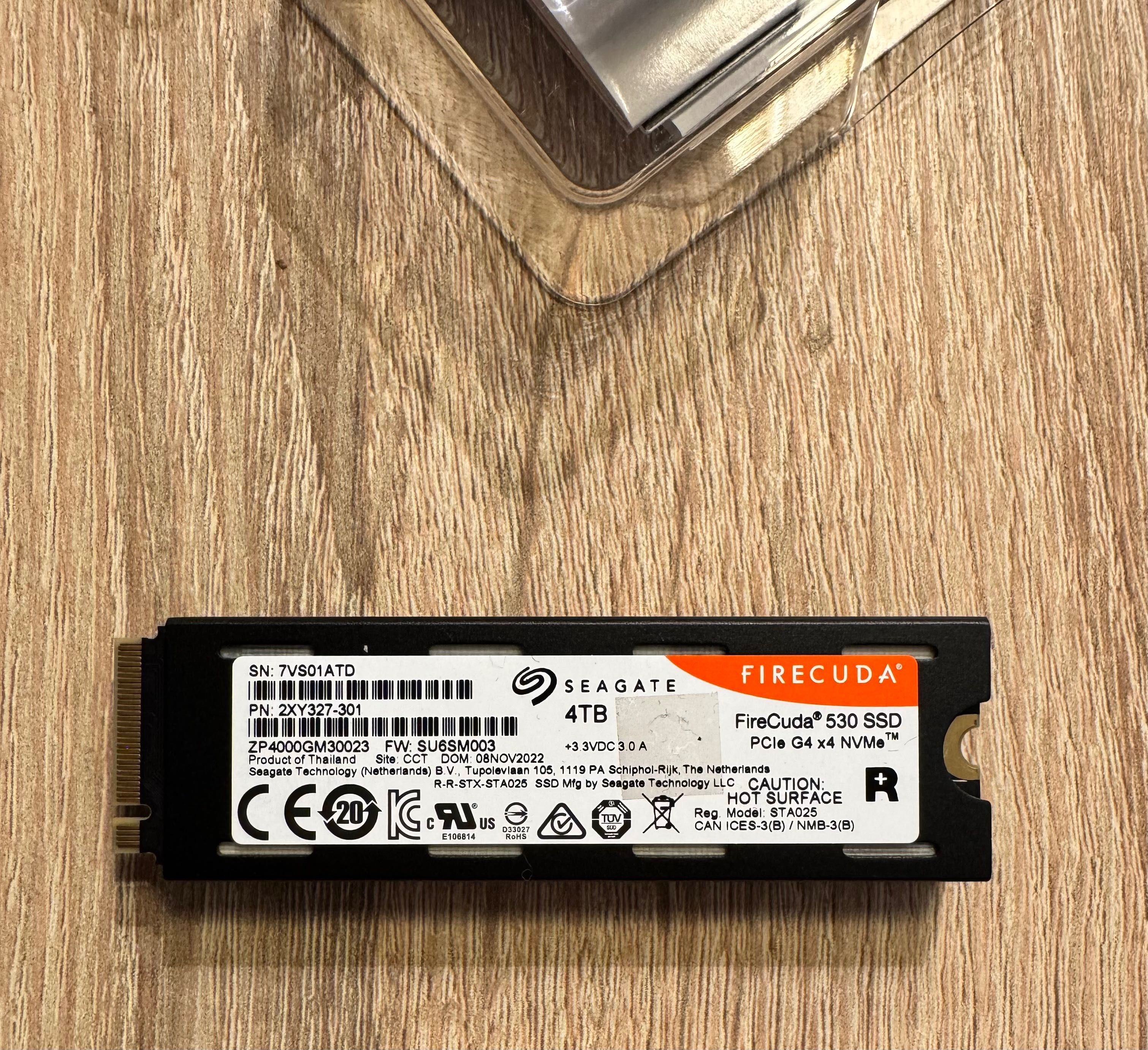 *Гаранция* 4TB Seagate FireCuda 530 SSD - Gen4 Gaming NVMe + Heatsink