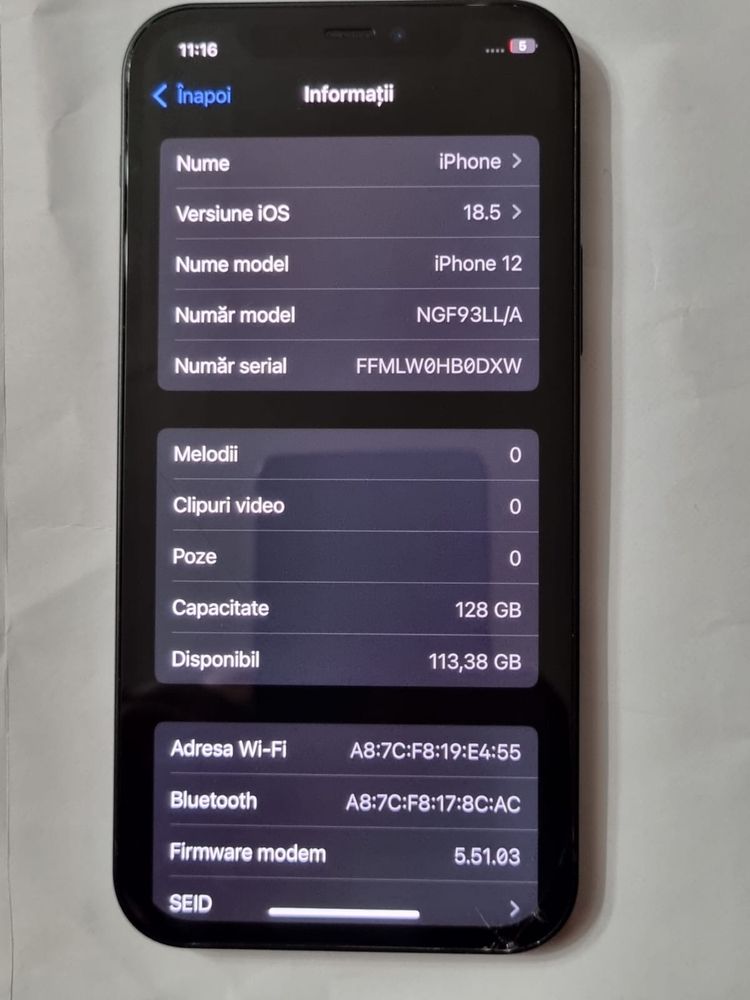 Vînd iphone 12  .