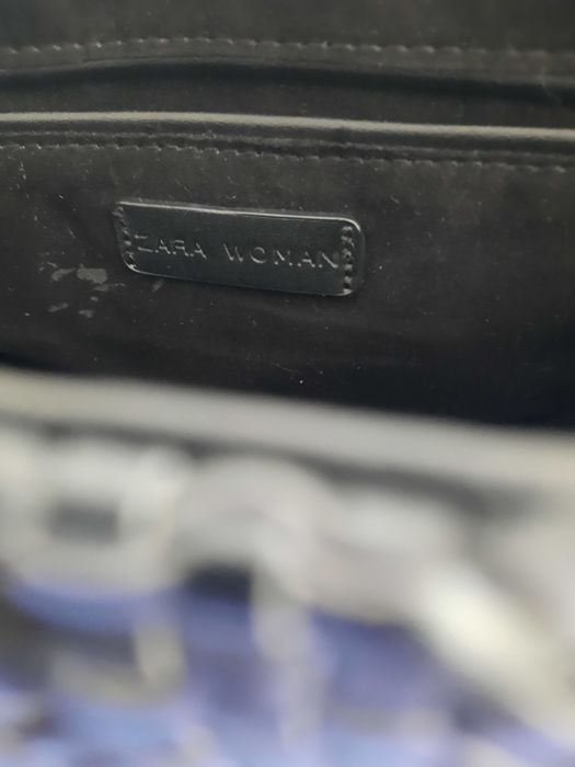 Geanta neagra Zara cu model impletit