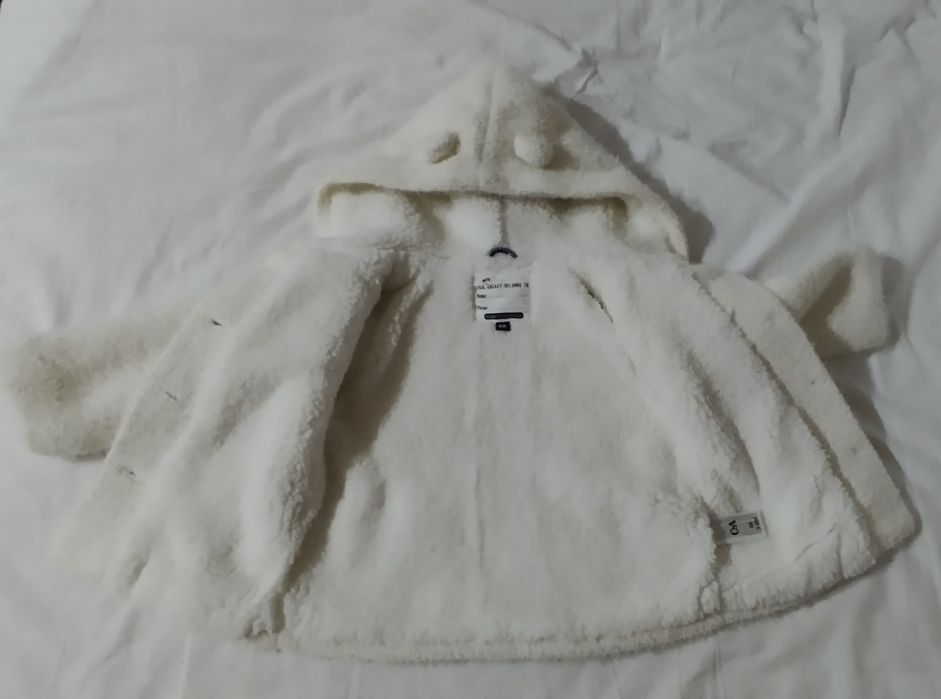 Palton cu blanita/jacheta/geaca bebe copii fete NOU marca C&A