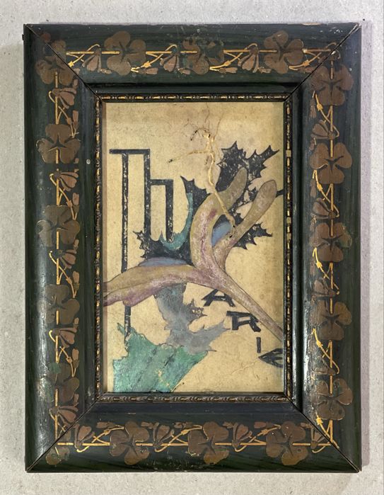 Tablou vechi Regina Maria-carton subtire