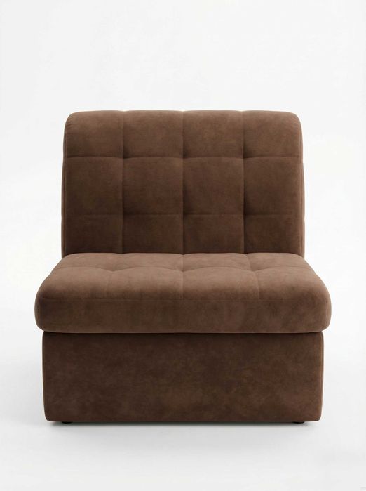 Диванчик сундучок в современном стиле — шоколадный велюр