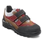 Stuco Safetyshoe brown/red, Velcro S1 Мъжки работни обувки