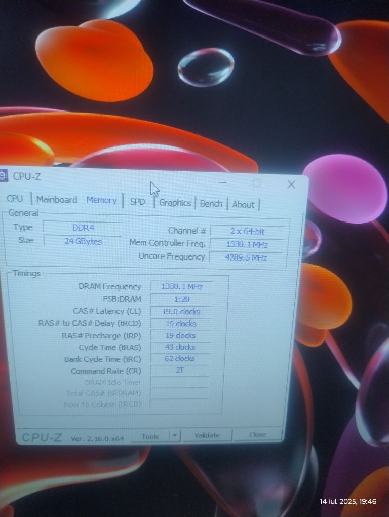 24 GB RAM laptop DDR 4 3200Mhz