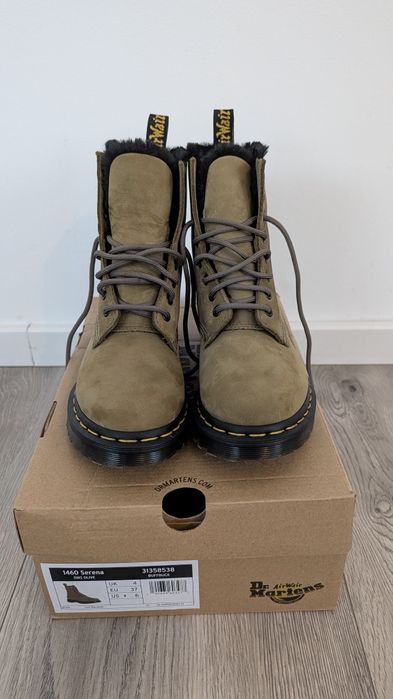 Dr Martens 1460 Serena DMS Olive Buffbuck 37