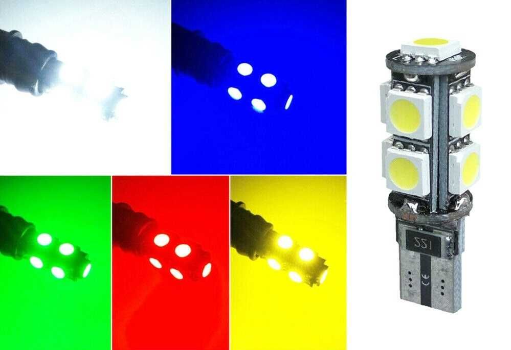 LED Лед Диодни Крушки За Табло, Габарит, Т10 W5W, 1X LED, 12V, 5 Цвята