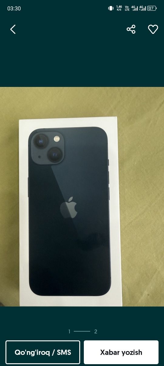 Iphone 13 yangidek karobka doc bor  yomkost 100%