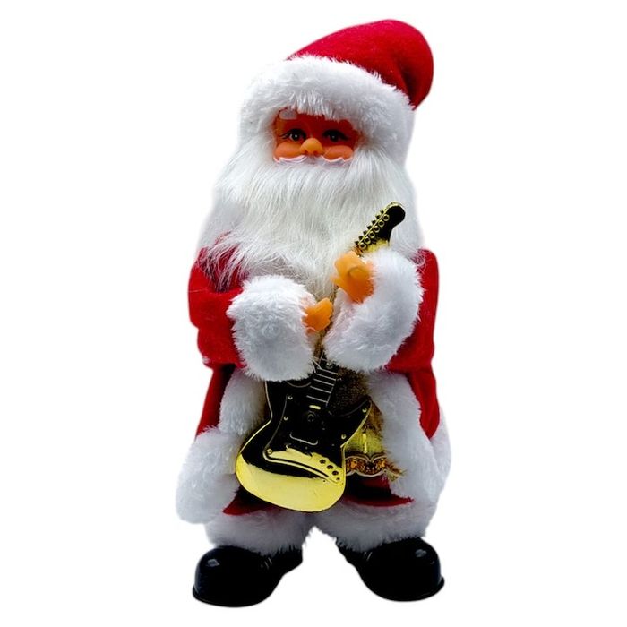 Музикални Фигурки Дядо Коледа с китара и фенер/Танцуващи и светещи