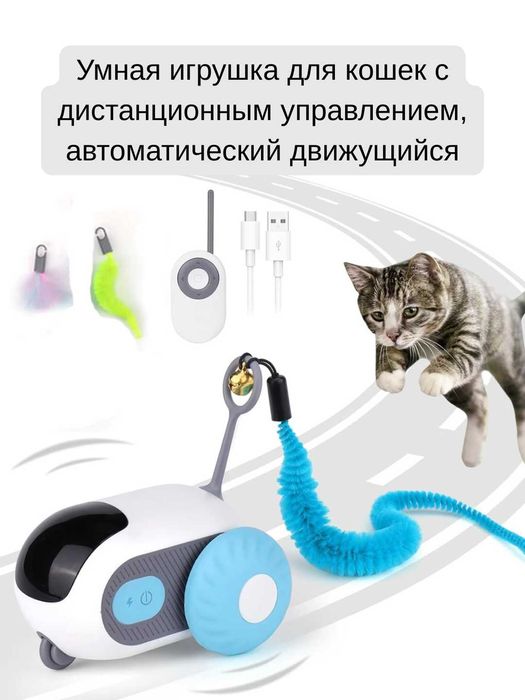Интерактивная управляемая игрушка Car Toy для кошек с пультом dm24