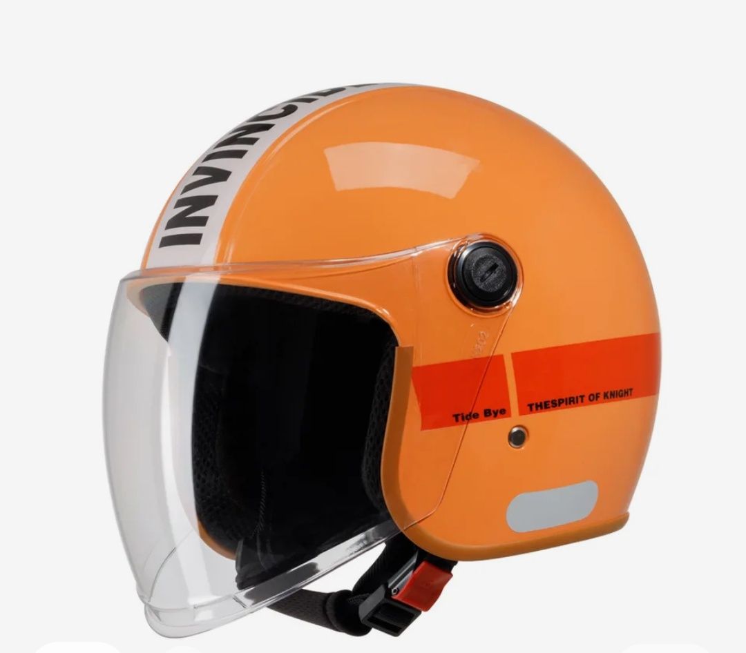 Casca motocicleta scooter open face orange Ladye