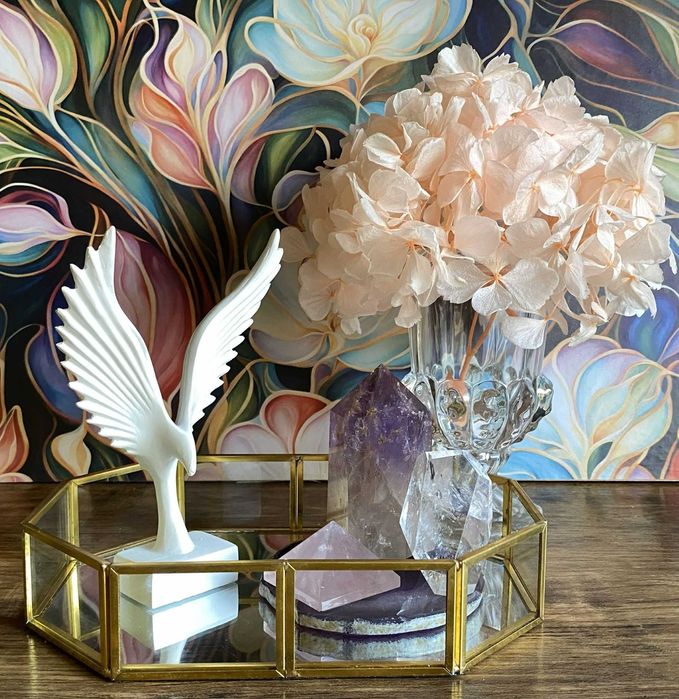 Decor Cristale - Cuart Roz&Ametist&Cuart Transparent - Set Cristale