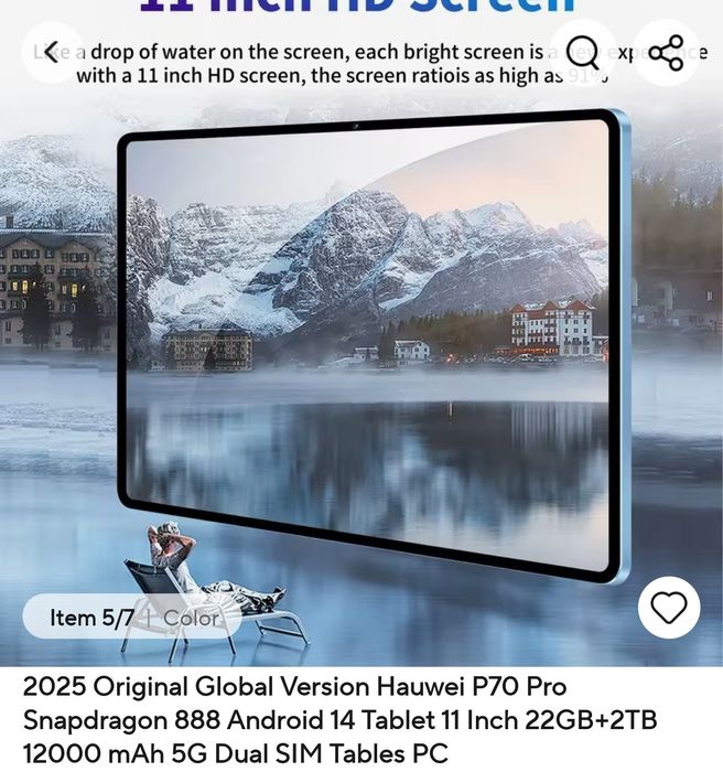 Tableta P70 Pro 22GB+2TB 20000mAh 5G