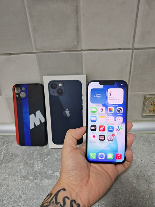 iPhone 13 Black Fullbox impecabil totul original liber retea