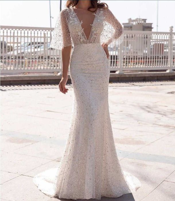 Rochie de mireasa,sirenă +trena
