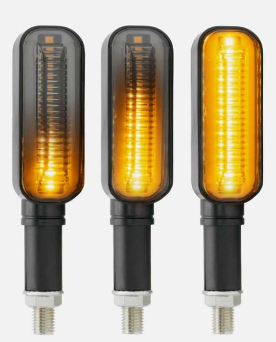 Диодни LED мигачи за мотор с бягащ мигач - 2 броя.