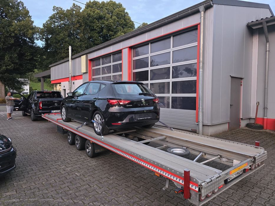 FITZEL DUO TRIDEM 3.5t Platforma Dubla 2 masini 3 axe Remorca Aluminiu