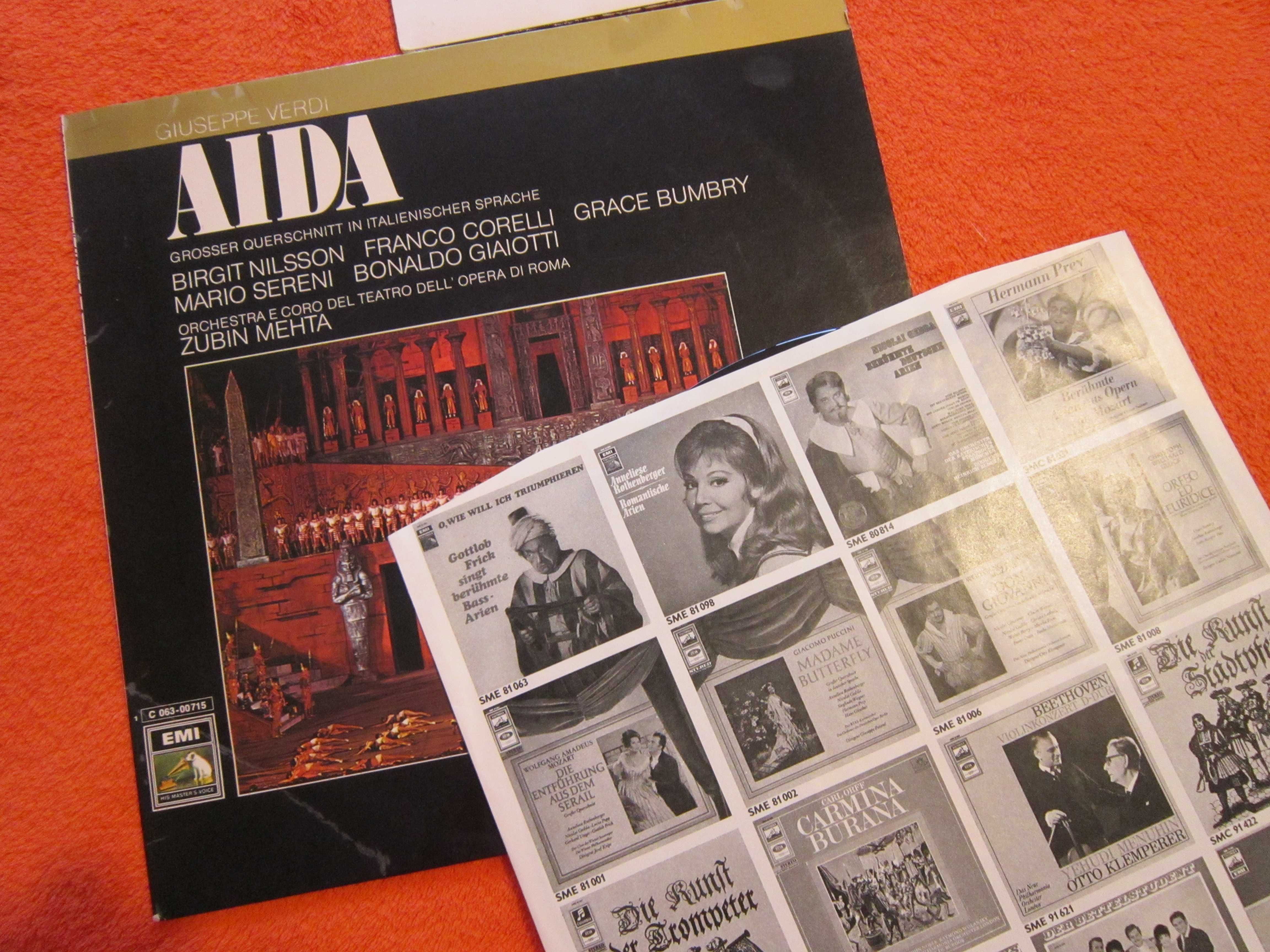 vinil Verdi-Aida- M.Callas, L.Price, B.Nilsson-colectie Germania'60