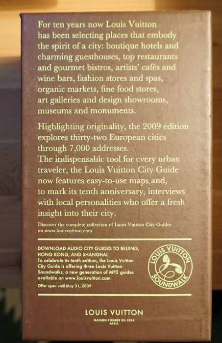 Louis Vuitton City Guide 2009 - editie aniversara (Bucuresti inclus)