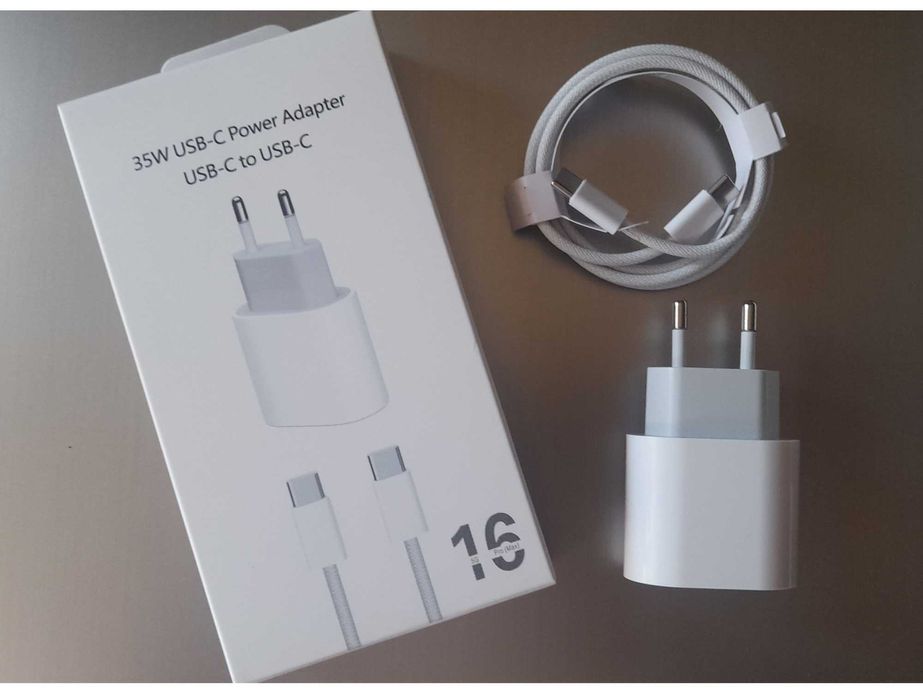 set incarcator fast 35w  iPhone 15 16 17 Pro Max , adaptor + cablu