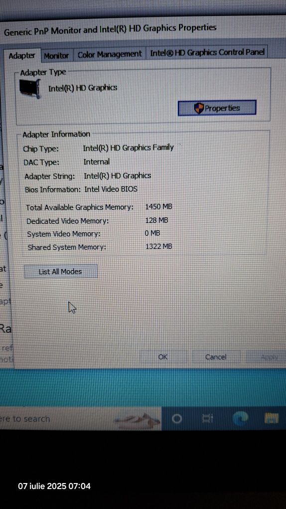 Laptop Acer win 10