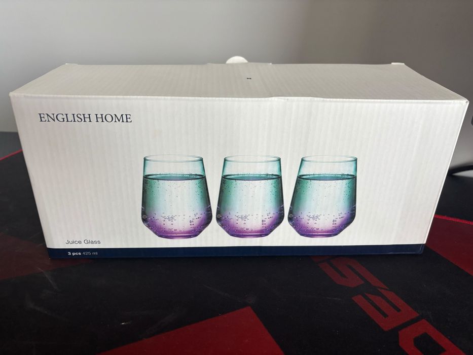 Чаши English Home - 3 броя, цветни - ЧИСТО НОВИ