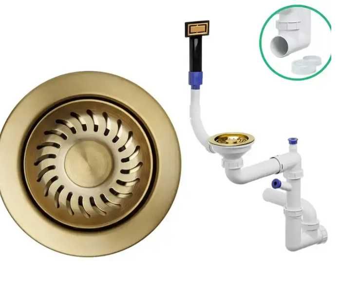 Brush gold смесител за кухня с издърпваща се глава - Модел 9600 златно