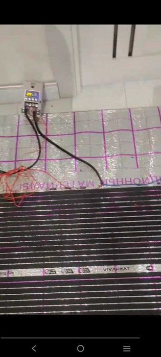 Теплый пол электрический 1м2=80.000сум с установкой