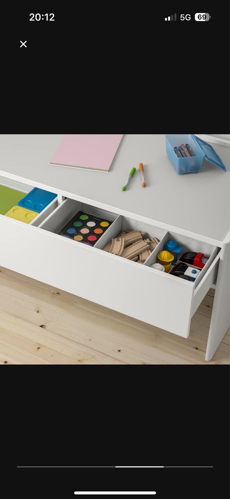 Masa copii Ikea Dundra + cadou puf