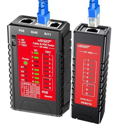 Нов Тестер за мрежови кабели NOYAFA NF-468S, LAN, PoE, RJ45 Ethernet