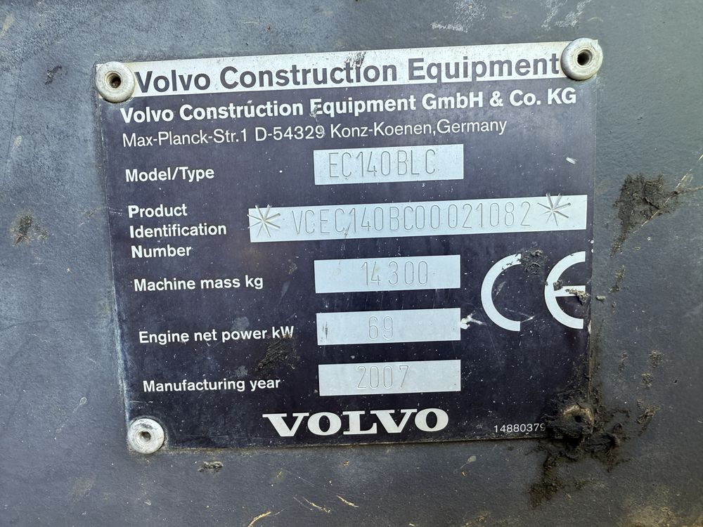 Excavator Volvo EC140BLC 14tone