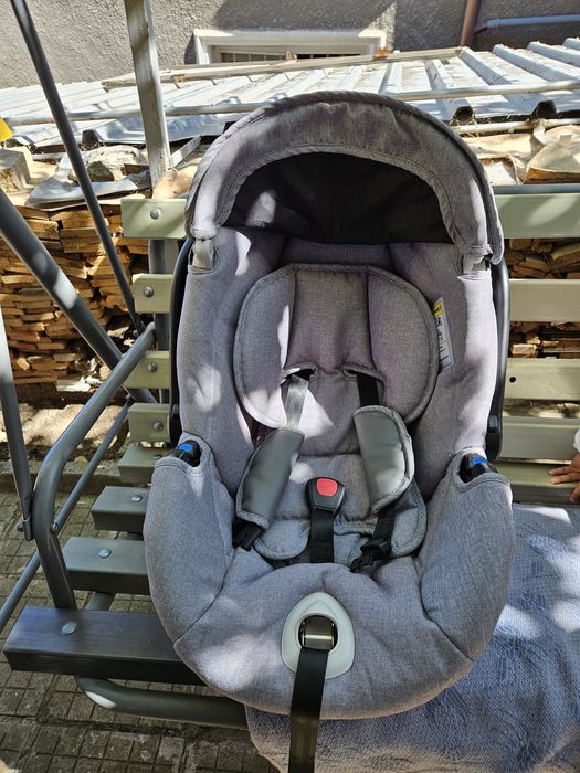 Бебешка количка 3 в 1 Cam Taski сива лятна зимна кош за кола