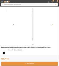 Apple pencil 2 pt ipad pro 11,12, ipad air 4,5 impecabil