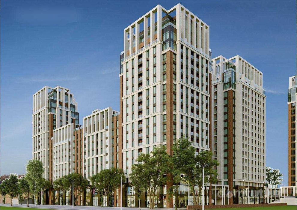 ПРОДАЖА КВАРТИРЫ!ЖК "Brooklyn",3х комнатная,КОРОБКА,ул Сайрам. США