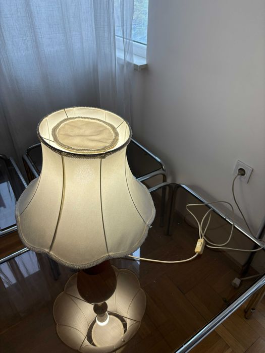 Нощна настолна лампа с керамична поставка