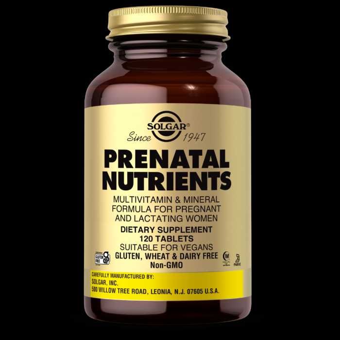 Solgar Prenatal Nutrients, 120 шт – Мультивитамины для беременных