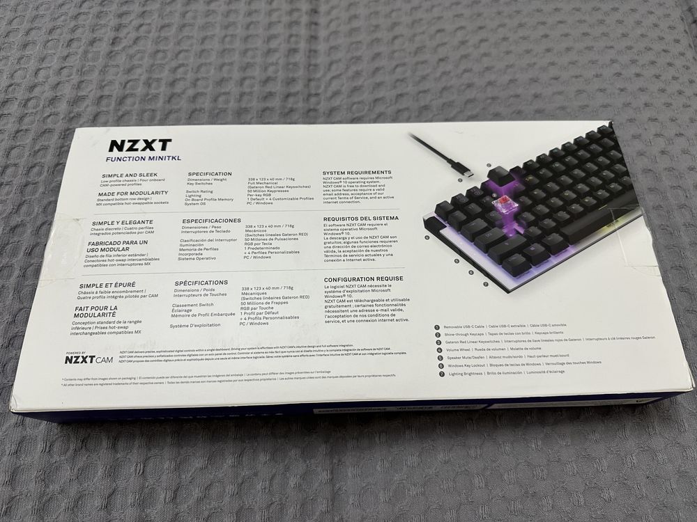 Механическая клавиатура NZXT Mini TCL