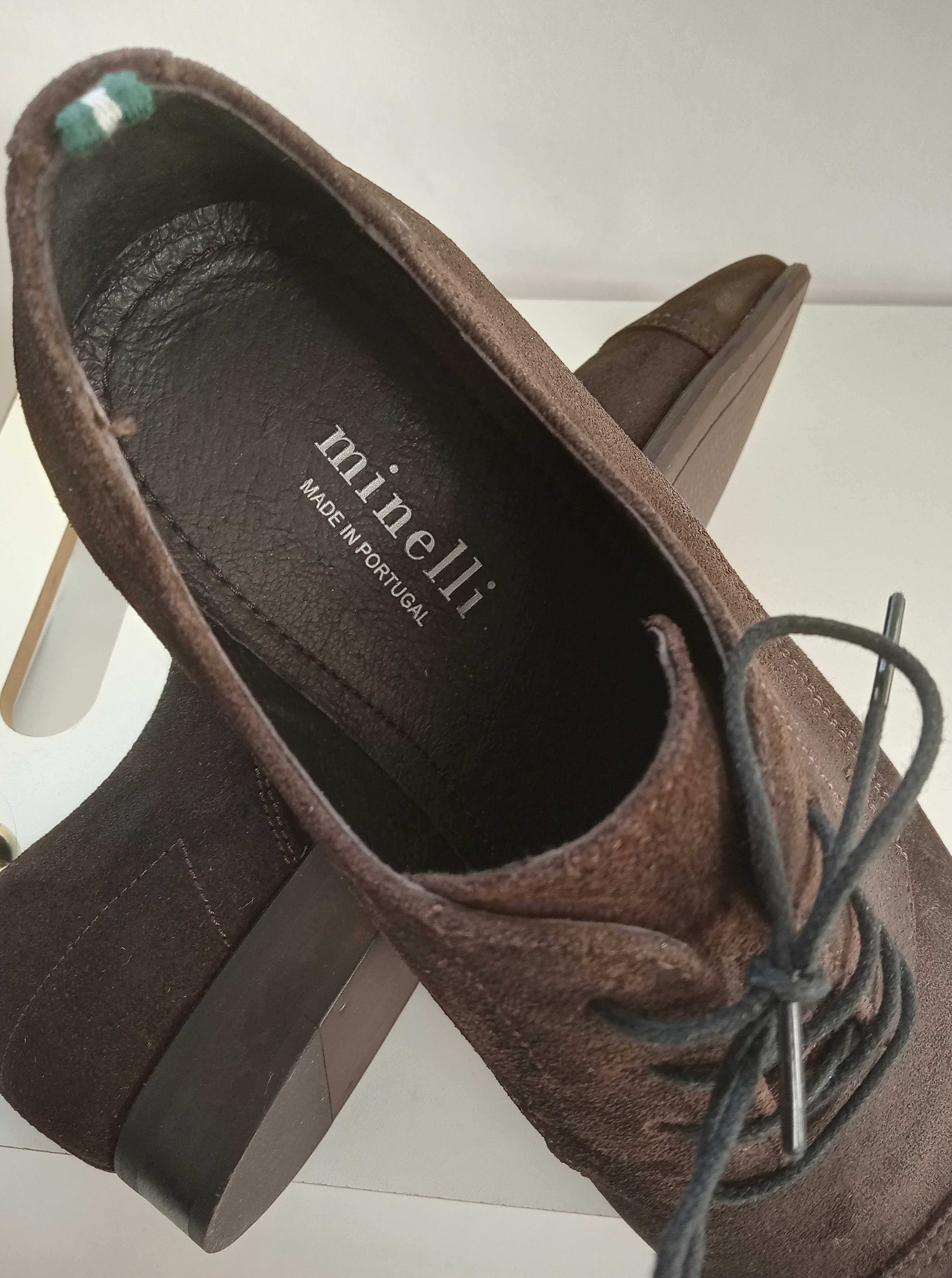 Pantofi derby premium Minelli Paris 40 piele naturala moale