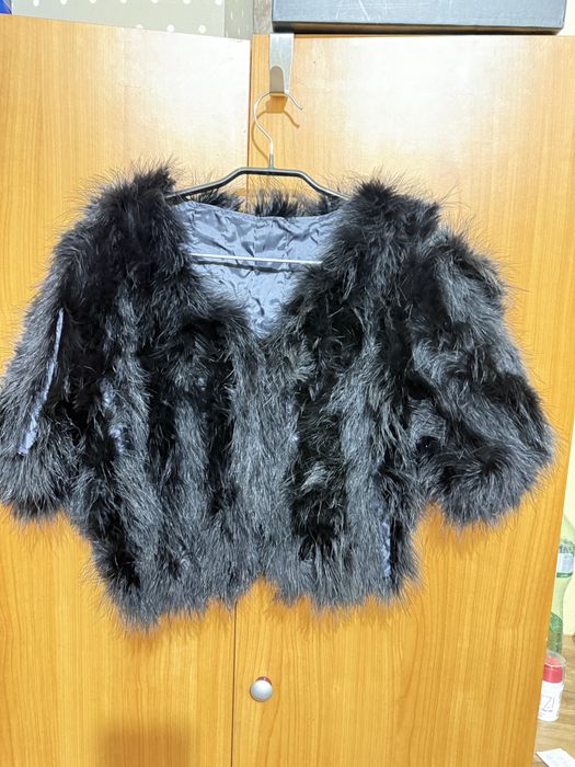 Болеро от естествен пух щраус