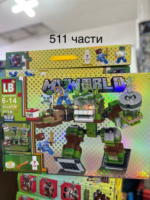 Конструктор Майнкрафт LED светлина Minecraft конструктори