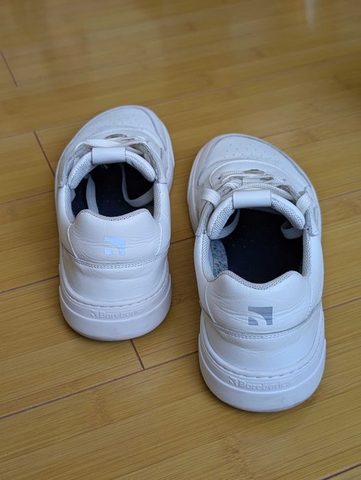 Încălțăminte piele naturală Barebarics Be Lenka 45, albi