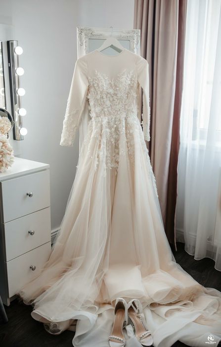 Rochie de mireasa nude-rose