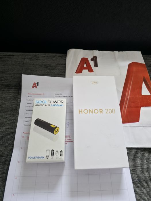 ***ЗАПЕЧАТАН 256GB Honor 200 LITE 5G Гаранция от A1 до 2027г. Black