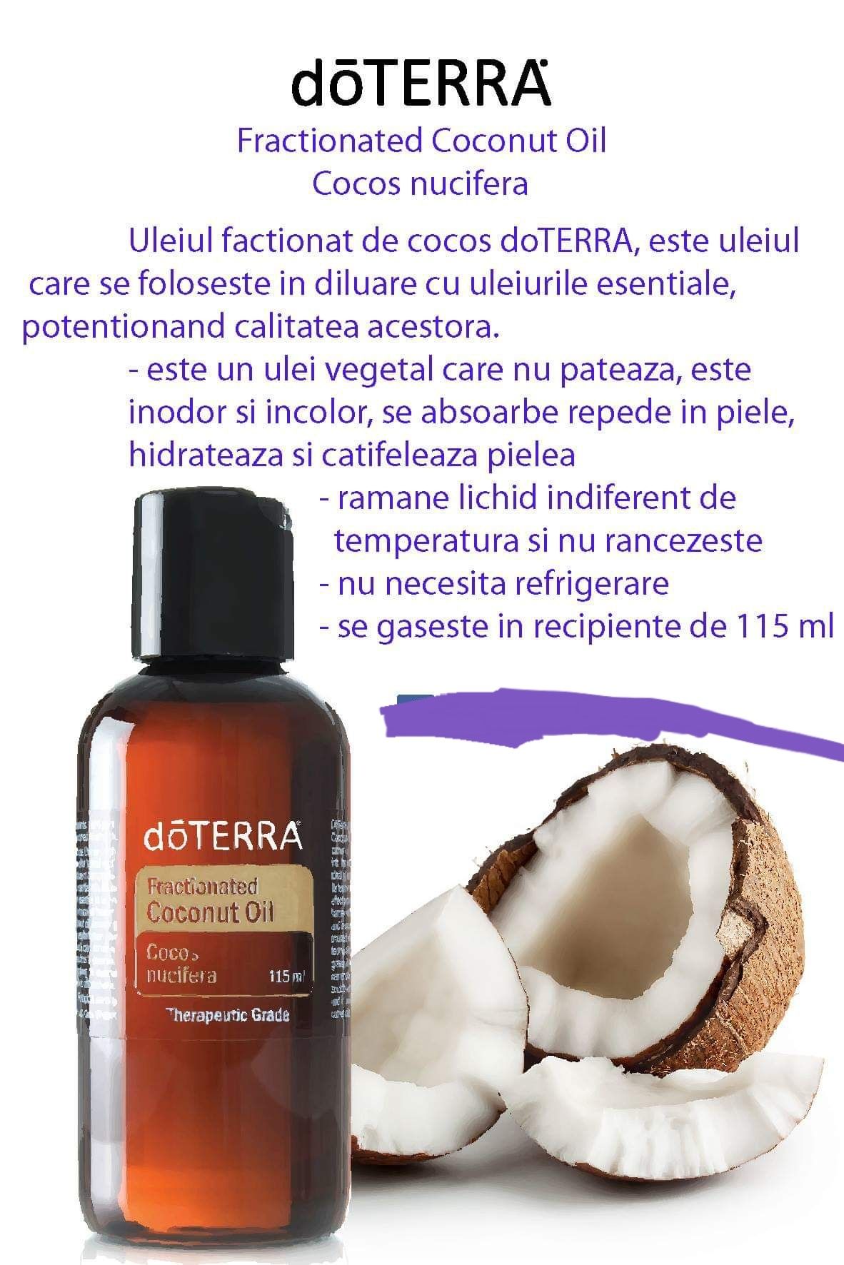 Ulei fractionat de cocos doTERRA