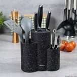 Suport ustensile bucatarie, 3 in 1, recipient cutite, tacamuri,