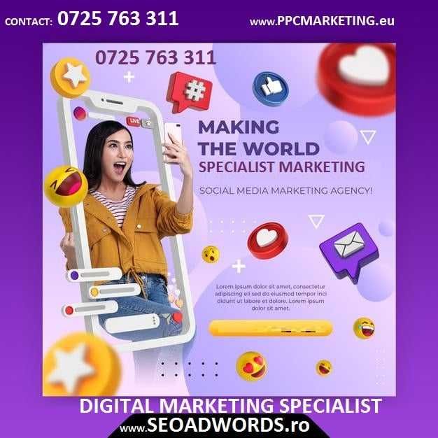 Promovare Facebook TikTok Publicitate Google Ads. Expert SEO Marketing