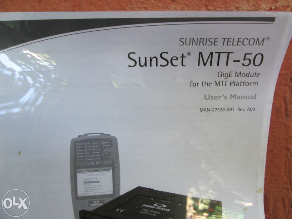 Tester LAN Ethernet Sunrise Telecom MTT-50[